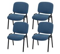 GHAKKE Two-Piece Set Office Guest Chair Covers Split Dining Room Chair Slipcovers Stretch Kitchen Stool Protector For Meeting Room Computer Room Reception School Church(Dark blue,4PCS)
