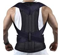 GHAKKE XS-5XL Plus Size Full Back Brace Posture Corrector For Men Women & Teenagers,Adjustable Back Support Belt Shoulder Straightener Scoliosis Hunchback Correction (Color : Black, Size : 3X-LARGE)