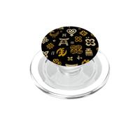 Ghana Adinkra Symbol Pattern,African Heritage Seamless Print PopSockets PopGrip for MagSafe