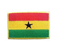 Ghana Flag Banner - Iron on Patches Adhesive Emblem Stickers Appliques, Size: 1.85 x 2.91 inches