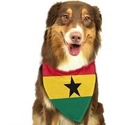 Ghana Flag Cat Dog Kerchief Adjustable Dog Bandana Durable Pet Triangle Scarves For Small Medium Large Pets