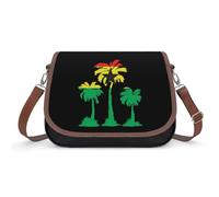 Ghana Flag Date Palms Trees Small Cross Body Bag Women Handbag Purse Shoulder Bags with Removable Strap