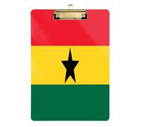 Ghana Flag Ghanaian National Long clipboard Transparent for Nurses Home Contractor Size 9 x 12