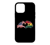 Ghana Flag Ghanaian Roots American Flag Case for iPhone 12 mini