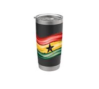 Ghana Flag Painted Wave Star Ghanaian Pride Stainless Steel Insulated Tumbler