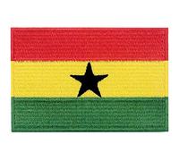 Ghana Flag Patch Embroidered Applique Ghanaian Iron On Sew On National Emblem