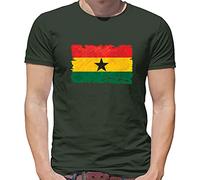Ghana Grunge Style Flag - Mens T-Shirt - Army - Medium Military Green