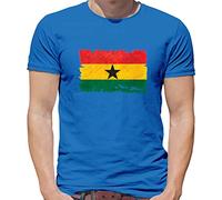 Ghana Grunge Style Flag - Mens T-Shirt - Royal Blue - Large