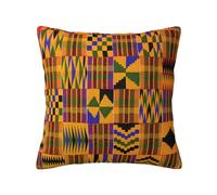 Ghana Kente Cloth, Pillow Cover Decorative Throw Pillowcase Soft Polyester Cushion Covers 45x45 cm