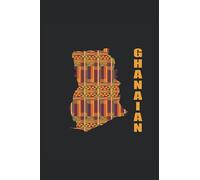 Ghana Kente map Pattern Africa Ghanaian: 6 x 9 lined journal | Cool Ghana Kente map Pattern Africa African Pride Pattern Ghanaian gift