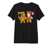 Ghana Peru Flag Ghanaian Roots Proud Peruvian Heritage Premium T-Shirt