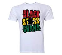 Ghana Women's Personalised Black Stars T-Shirt in White | Size: Small Ghana White S
