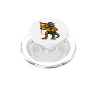 Ghanaian Flag Dinosaur Roots T-Rex Pride Ghana PopSockets PopGrip for MagSafe