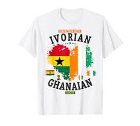 Ghanaian Ivory Coast Roots Women Idea & Ivorian Ghana Flag T-Shirt