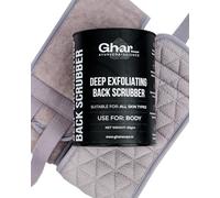 Ghar Soaps Exfoliating Back Scrubber For Dead Skin Body, Black | Loofah for Women & Men | Gentle On Skin | Easy To Use | Back Scrubber | All Dead Skin Cells, Blackheads, Impurities, Sustainable