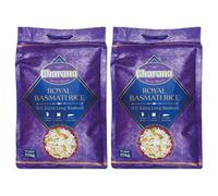 Gharana Royal Basmati Rice 10kg Pack of 2 | Long Grain Basmati Rice | Suitable for Biryani, Pilau & Everyday Cooking | Aromatic Rice | 2 x 10kg Bags