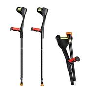 GHARAZ 1 Pair Folding Forearm Crutches (Closed Cuff), Height Adjustable Walking Crutches, Adults Orthopaedic Crutches, Ergonomic Crutches