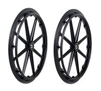 GHARAZ 1 Pair of 24" Wheelchair Accessory Rear Wheels, 24 X 1 3/8, Manual Wheelchair, Walkers Replacement Wheels, Solid Tyres, Black