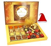 Ghasitaram Gifts Christmas Gifts Big Box of Assorted Bites, Plum Cake and Christmas Decor