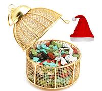 Ghasitaram Gifts Christmas Gifts Christmas Chocolates Golden Cage with Stone Chocolates 200 GMS