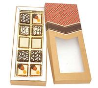 Ghasitaram Gifts Diwali Gifts Diwali Sweet - 10 pcs Assorted Choco Dryfruit Bites Kraft Box