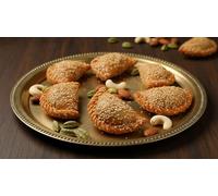 Ghasitaram Gifts Holi Sweets, Holi Gifts, Holi Hamper Roasted Til/Sesame Gujiya 200 GMS