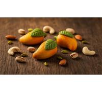 Ghasitaram Gifts Indian Sweets - Kaju Pista Mango Mithai 400 GMS