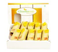 Ghasitaram Gifts Indian Sweets - Sugar Free Pure Kaju Roll (200 GMS)