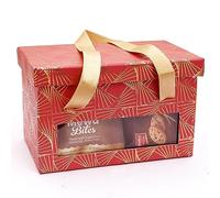 Ghasitaram Gifts Jaiccha 2 Jars Red Box with Bites and Cookies |Gift for Diwali,Holi,Rakhi,Valentine,Christmas,Birthday,Anniversary,Her,Him|