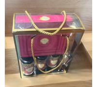 Ghasitaram Gifts Jaiccha Holi- Sweets/Holi Hampers/Thandai Transparent Holi Guft Box with Gujiyas, Thandai, Peanuts, Bhakarwadi and MEWA Bites