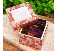 Ghasitaram Gifts Jaiccha Red Printed Fancy Box with Cookies and Bites |Gift for Diwali,Holi,Rakhi,Valentine,Christmas,Birthday,Anniversary,Her,Him|