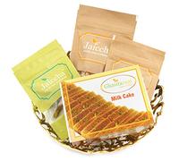 Ghasitaram Gifts Mother's Day Gifts Carved Basket of Almonds,Raisins,Butter Chakli & Milk Cake|Diwali,Holi,Valentine,Christmas,Birthday,Anniversary,Gift for Her,Him,Mothers Day,Fathers Day|