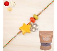 Ghasitaram Gifts Rm-651 Kids Rakhi with Chocolate Coated Rice Crispies 200 GMS