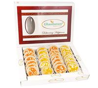 Ghasitaram Gifts Valentines Gift for Girlfriend/Boyfriend/Husband and Wife - mawa Sweets Mawa Moons 400 GMS