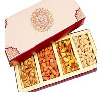 Ghasitaram GiftsLong Fusion Cashews,Almonds, Dry Fruit Chikki box Hamper