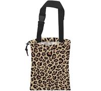 ghatobty Car Trash Bag Hanging Brown Leopard Print Car Trash Can Waterproof Garbage Bag Hanging for Car Back Seat