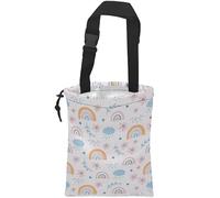 ghatobty Car Trash Bag Hanging Cloud Rainbow Flower Car Trash Can Waterproof Garbage Bag Hanging for Car Back Seat