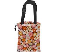 ghatobty Car Trash Bag Vintage Groovy Flowers Car Garbage Bag Hanging Car Trash Can