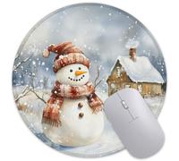 ghatobty Mouse Pad Cardinal Round Mousepad with Non-Slip Rubber Base, Stitched Edge Mouse Mat for Home Office Decor Desk Accessories, 8 x 8 Inches