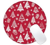 ghatobty Mouse Pad Happy Holidays Round Mousepad with Non-Slip Rubber Base, Stitched Edge Mouse Mat for Home Office Decor Desk Accessories, 8 x 8 Inches