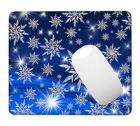ghatobty Mouse Pad Winter Landscape Square Mousepad Desk Mat with Non Slip Rubber Base, Stitched Edge Mouse Mat Desk Pad for Work Game Office, 9.5x8 Inches