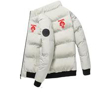 GHAYUCR Mens Puffer Coat FOR THE HOR-DE, Jacket Warm Short, Quilted Jacket for Hiking Travelling, Coats(White,3XL)