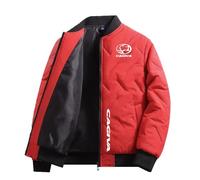 GHAYUCR Mens Puffer Jackets Ca.giv_a, With Hood Full Zipper Coats, For Outdoor Activities, Cold And Rainy Days, camping(Red,M)