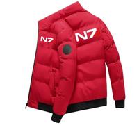 GHAYUCR Puffer Jacket Mens N.7, Packable Puffer Jacket, Down Jacket for Hiking Travel, Coats(Red,3XL)