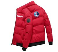 GHAYUCR Puffer Jacket Mens S.A.A.B, Down Alternative Coat, Down Jacket for Hiking Travel, Coats(Red,L)