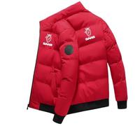 GHAYUCR Puffer Jacket Mens S.A.A.B, Transitional Down Jacket, Quilted Jacket for Hiking Travelling, Coats(Red,5XL)
