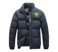 GHAYUCR Puffer Jacket Mens V.E.N U_M, High Fluffiness And Strong Warmth Retention, Fashion Windproof Puffy Jacket, Coats(Dark Blue,2XL)