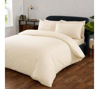 Ghazlan Duvet Cover Set,300 Thread Count 100% Cotton 3Pcs Bedding Set- Duvet Cover with Pillowcases, Luxury Sateen Weave Ultra Soft Easycare Hotel Quilt Cover Set (Cream, Single)