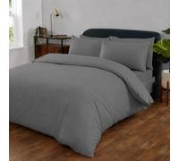 Ghazlan Duvet Cover Set,300 Thread Count 100% Cotton 3Pcs Bedding Set- Duvet Cover with Pillowcases, Luxury Sateen Weave Ultra Soft Easycare Hotel Quilt Cover Set (Grey, Super King)