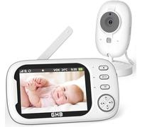 GHB 3.5" Baby Monitor with Camera, Night Vision & 2-Way Audio